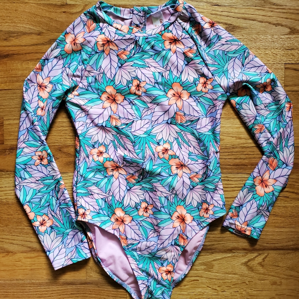 Long sleeve swimsuit size 14